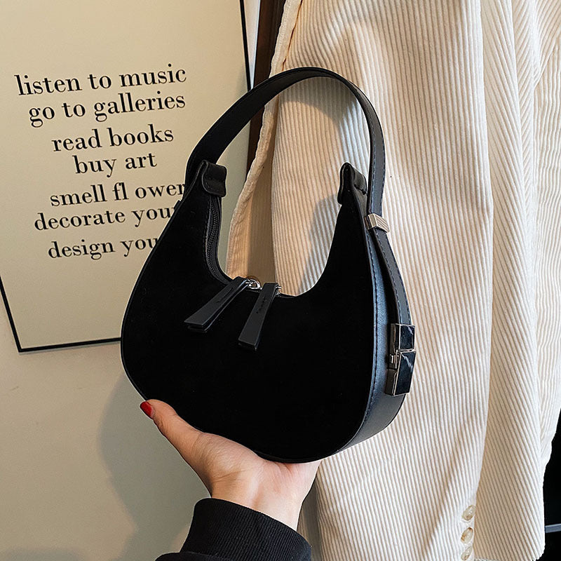 French style matte shoulder bag - Solenne
