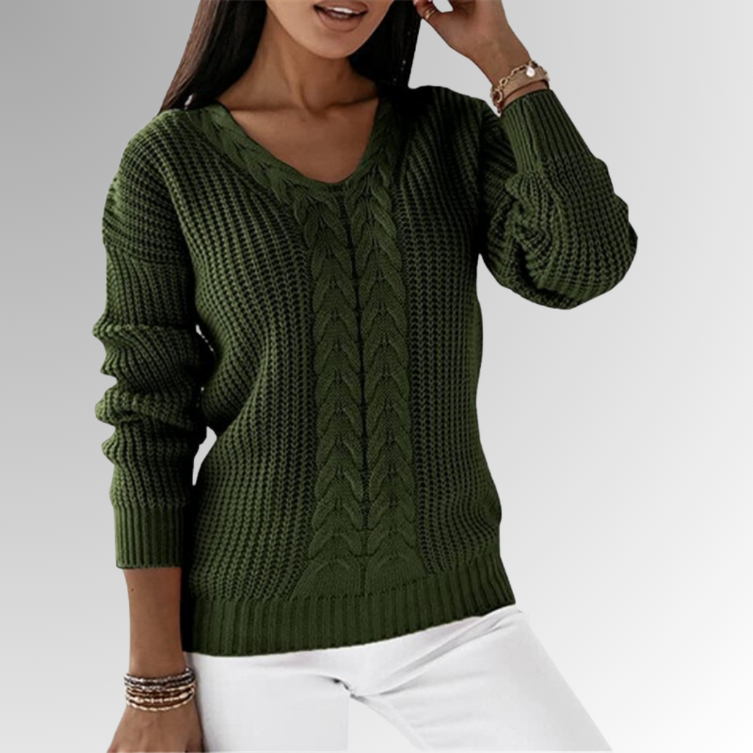 Marimar - Soft knitted jumper with cable knit pattern