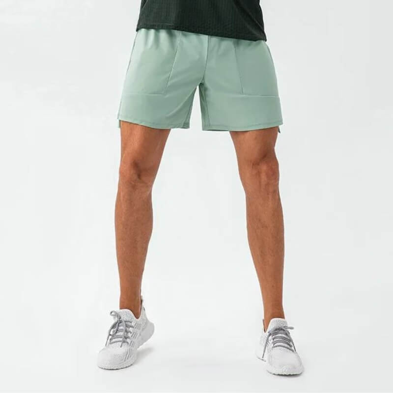 Modern men's nylon shorts in various colours