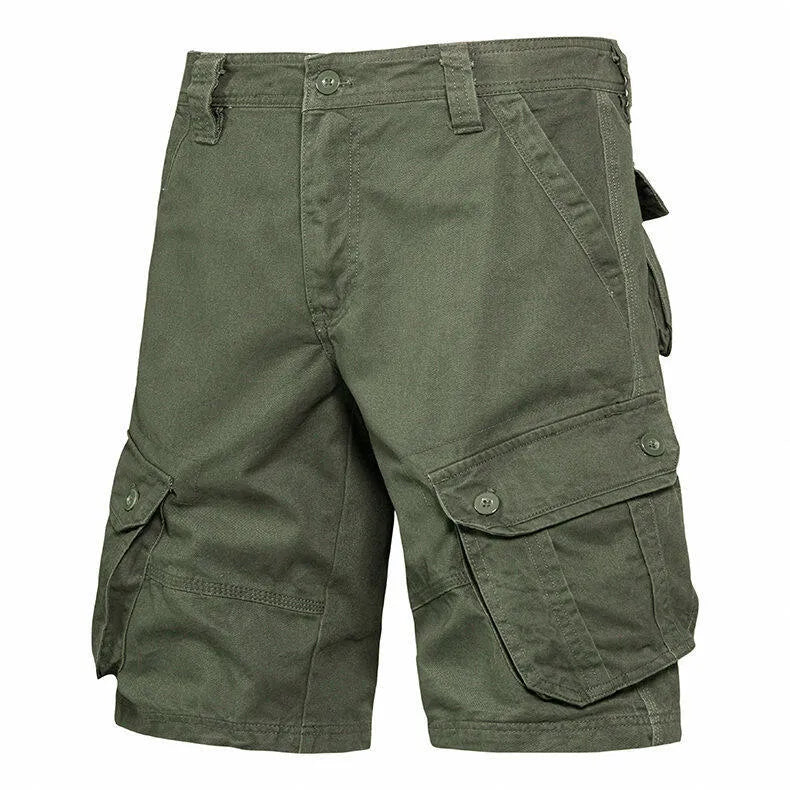 Men's casual cotton cargo pockets shorts - Jason