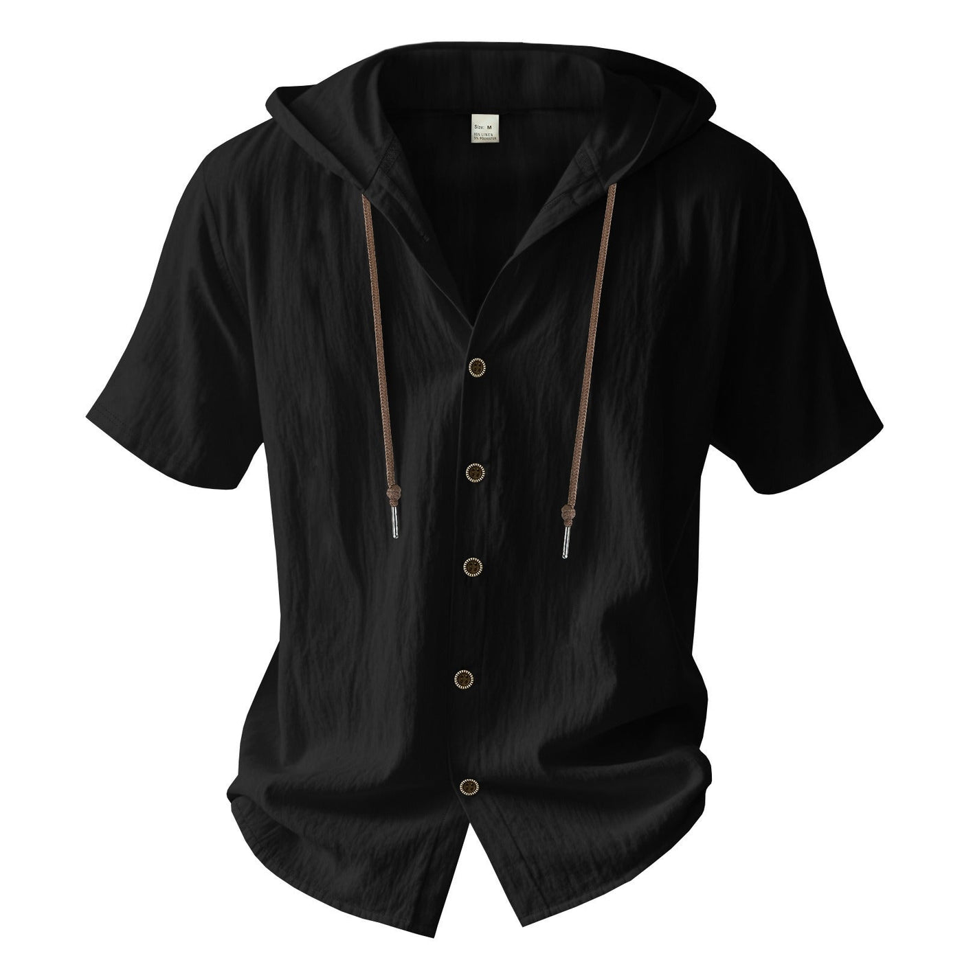 Men's casual relaxed style cotton hooded shirt - Elias