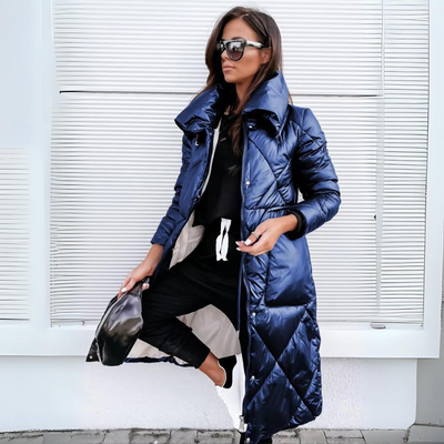Women's elegant quilted coat - Elara