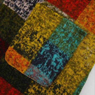 Women's Hooded Wool-Blend Checkered Coat - Freya