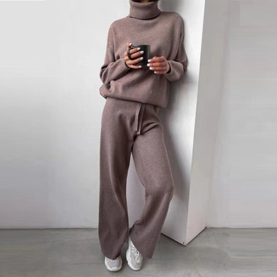 Carmel - 2-piece set, turtleneck jumper and long trousers
