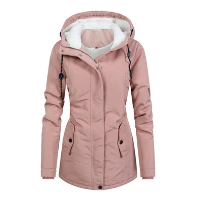 Katy - Fleece-lined women's jacket with drawstring hood