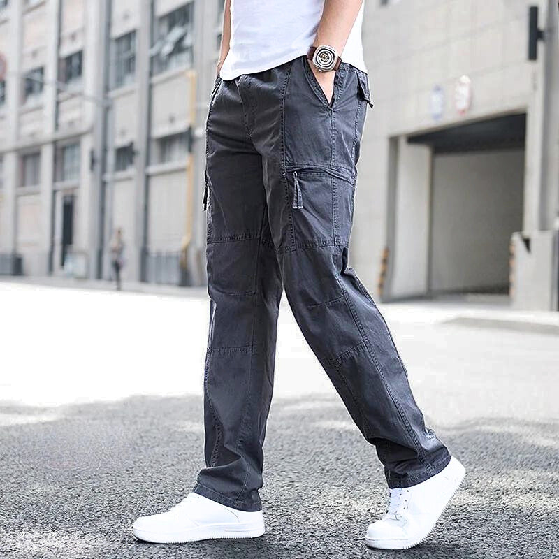 Men's cotton cargo trousers