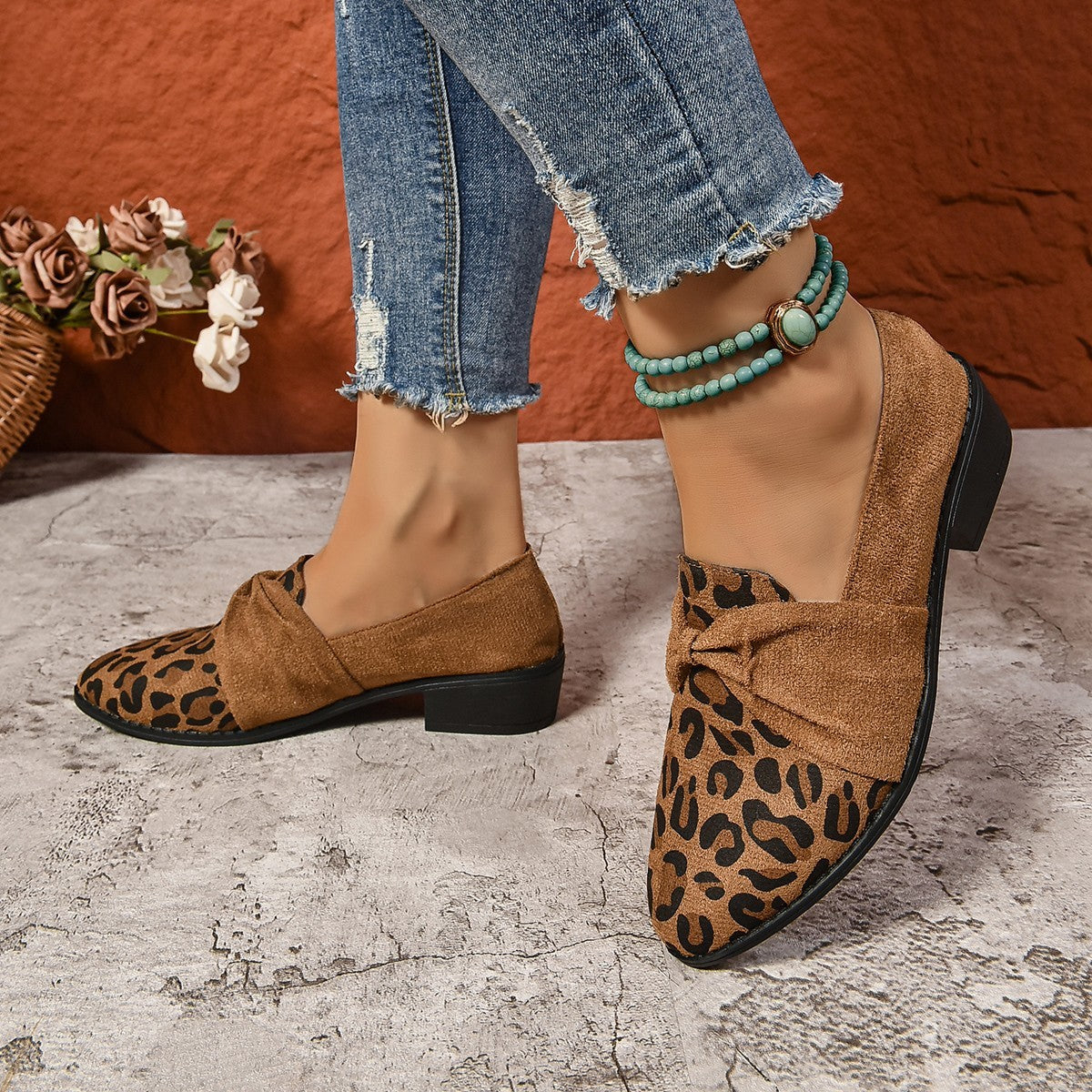 Women's moccasins with bow - Elvira