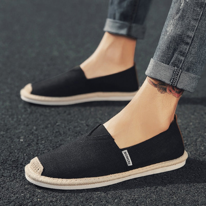Men's casual style breathable linen loafers - Damien