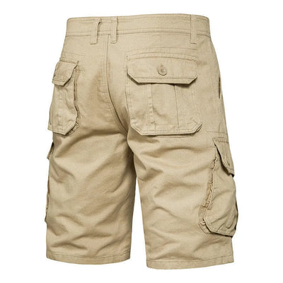 Men's casual cotton cargo pockets shorts - Jason