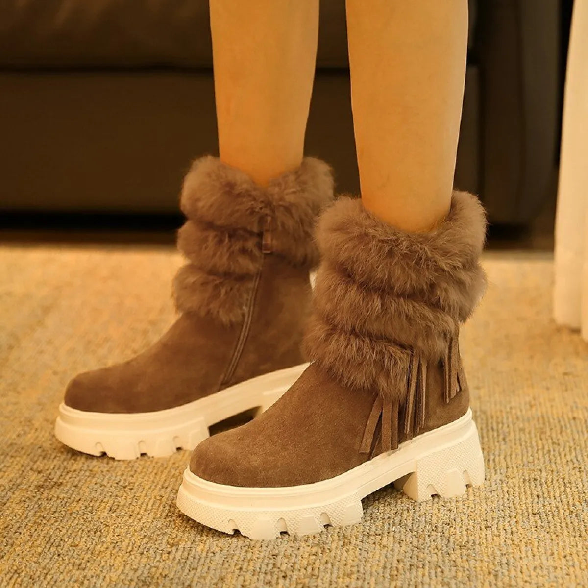 Alada - Thick winter boots with half calf
