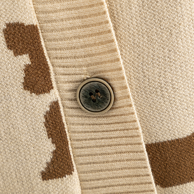 Women's Oversized Leopard Print Knit Cardigan - Camilla