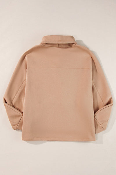 Aubrey - Turtleneck sweatshirt with drawstring and sleeves