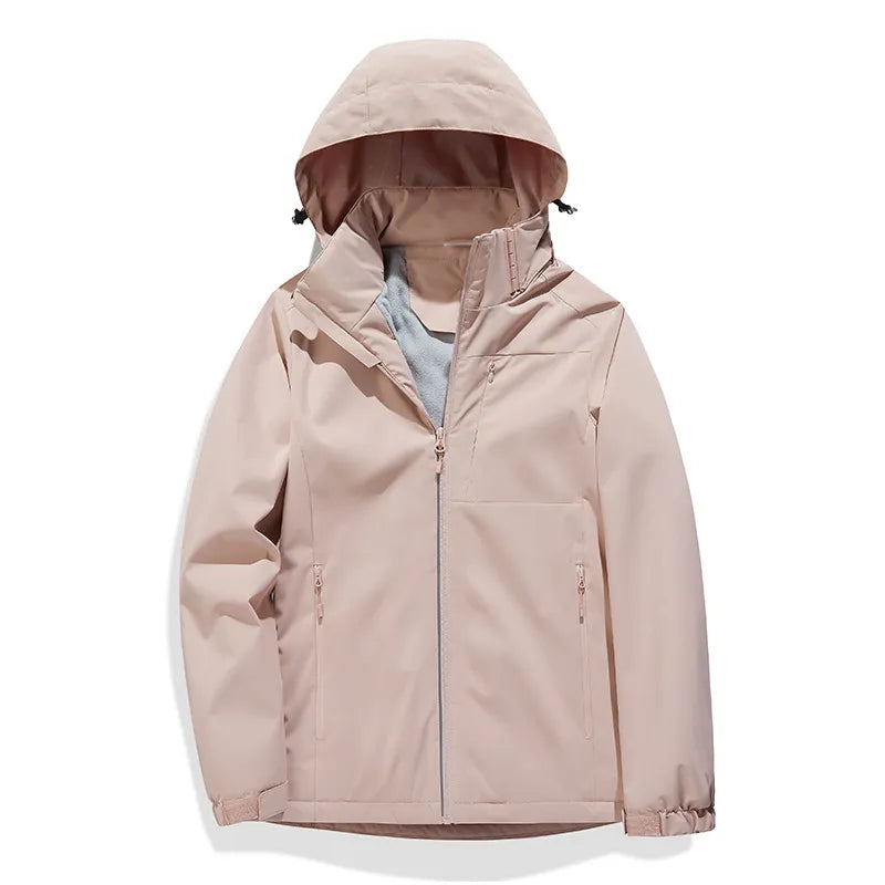 Kasy - Waterproof, lined fleece scarf jacket