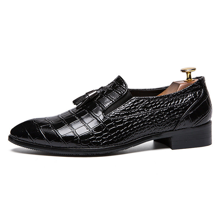 Men's moccasins leather elegant with tassels - Dominik