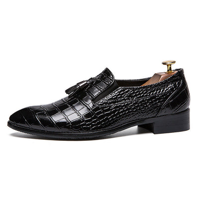 Men's moccasins leather elegant with tassels - Dominik