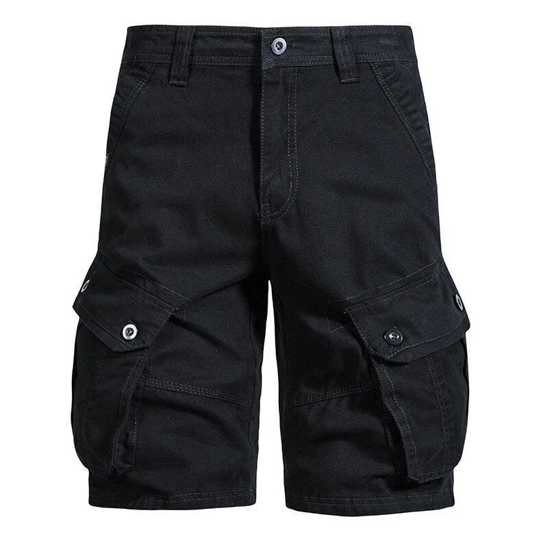 Men's casual cotton cargo pockets shorts - Jason