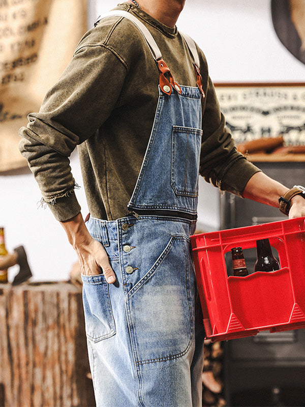 Men's Classic Workwear Denim Overalls