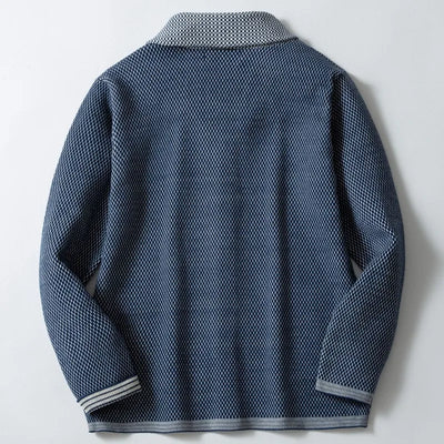 Olivier - Casual jacquard knitted coat for men