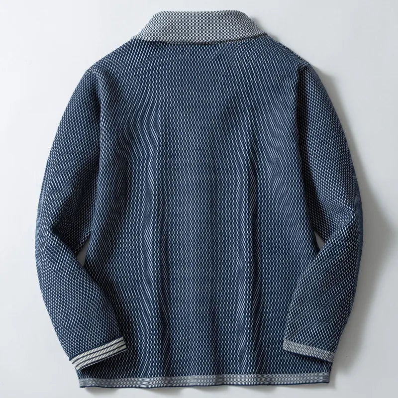 Olivier - Lässiger Jacquard-Strickmantel für Männer