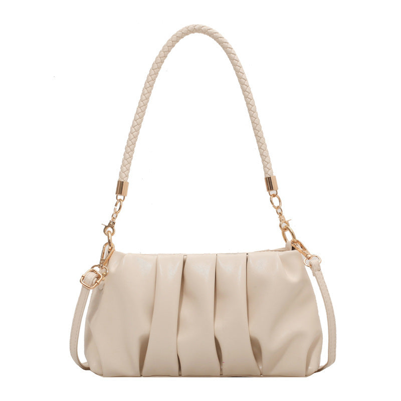 Soft shoulder bag with pleats - Evelina