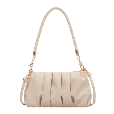 Soft shoulder bag with pleats - Evelina