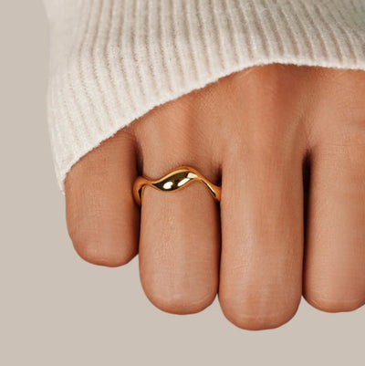 Gold Wave Ring