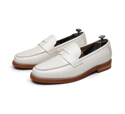 Men's brown classic style genuine leather loafers - Whitmore