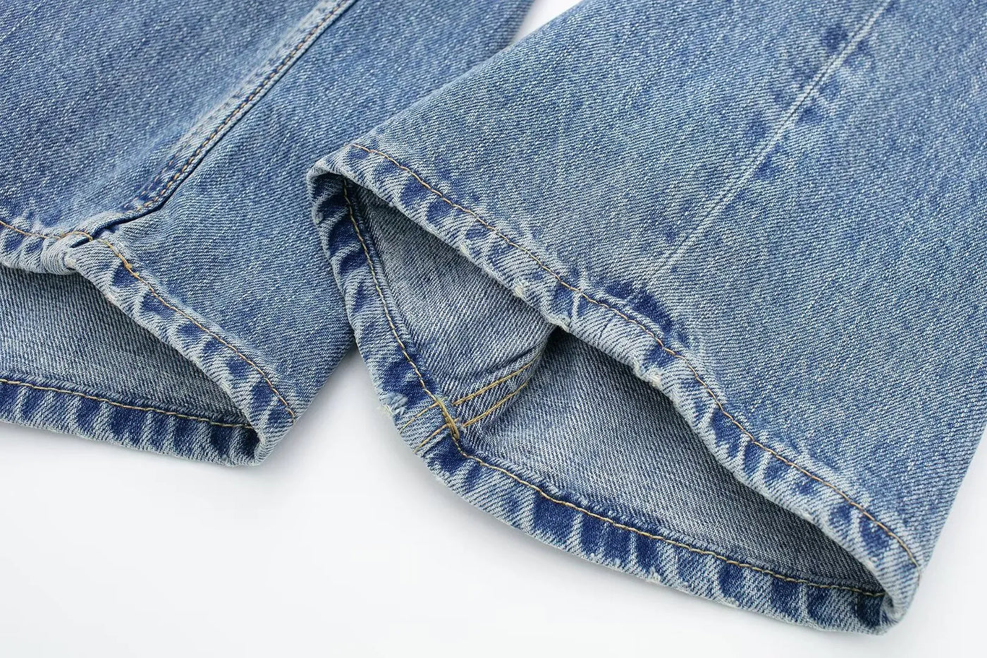 Women's High Waist Wide Leg Denim Trousers - Noelle