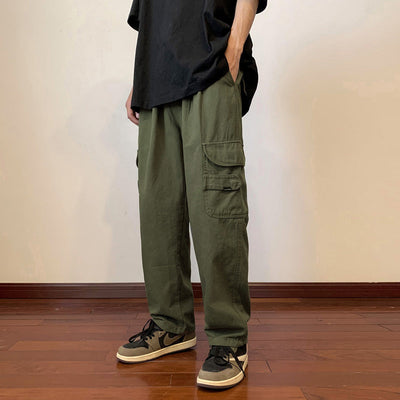 Liam - Army green summer thin straight pants