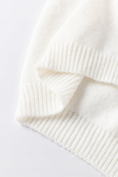 Women's Knit Button Cardigan with 3D Floral Appliqué - Eloria