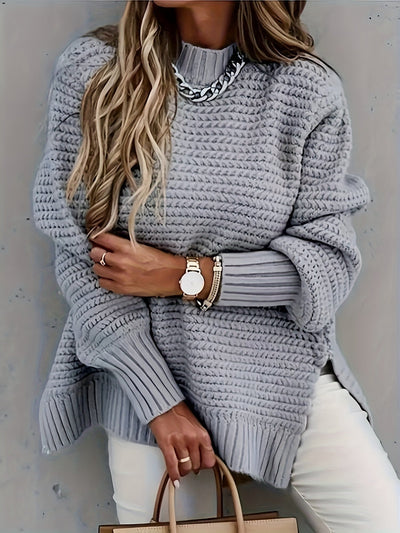 Women's Ribbed Knit Oversized Sweater - Eliane