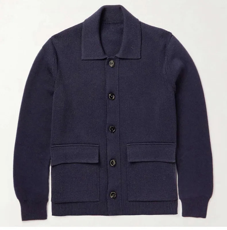 Beau - Herren Strickjacke mit aufgesetzten Taschen