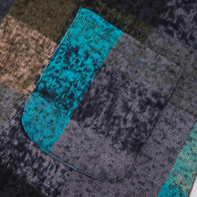 Women's Hooded Wool-Blend Checkered Coat - Freya