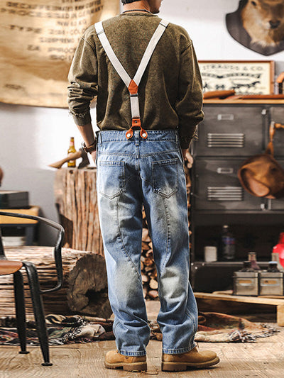 Men's Classic Workwear Denim Overalls