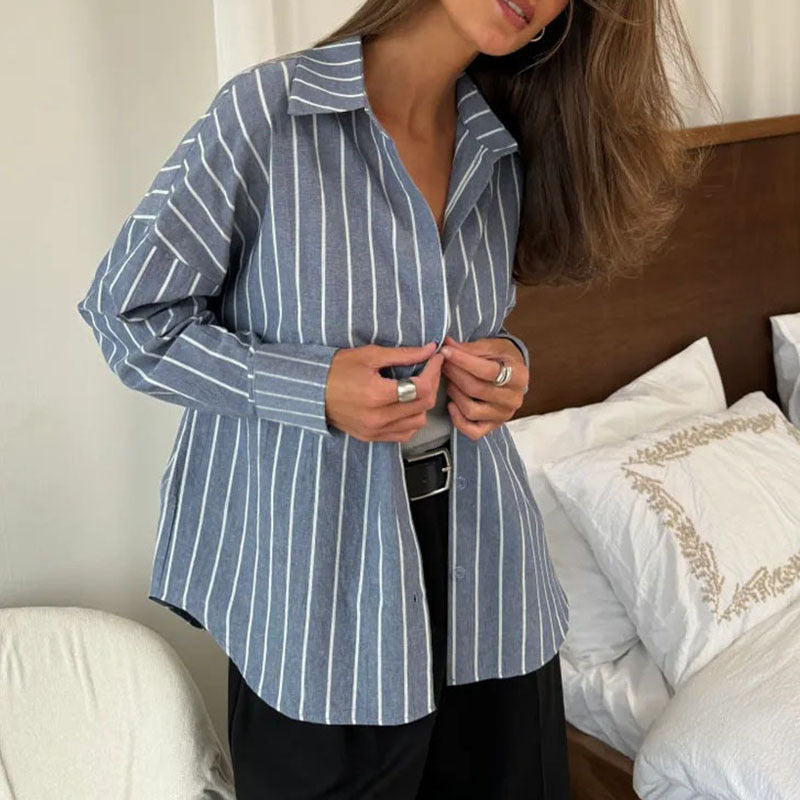 Striped Shirt Woman - Elara