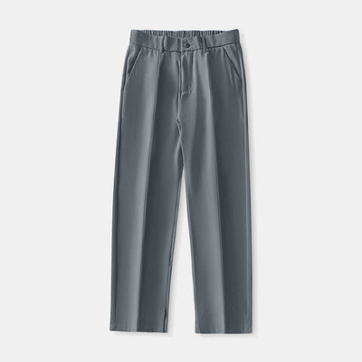 Straight pleated trousers for men