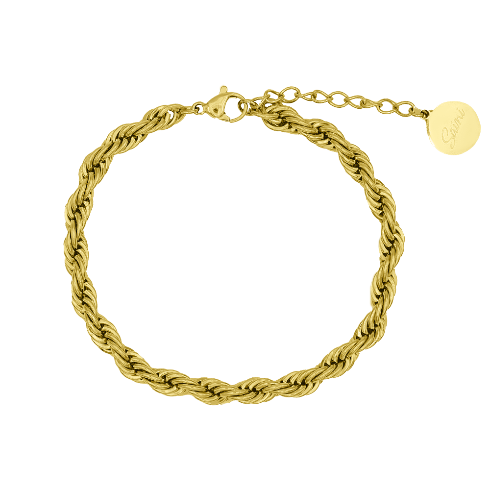 Twisted bracelet 14K gold-plated