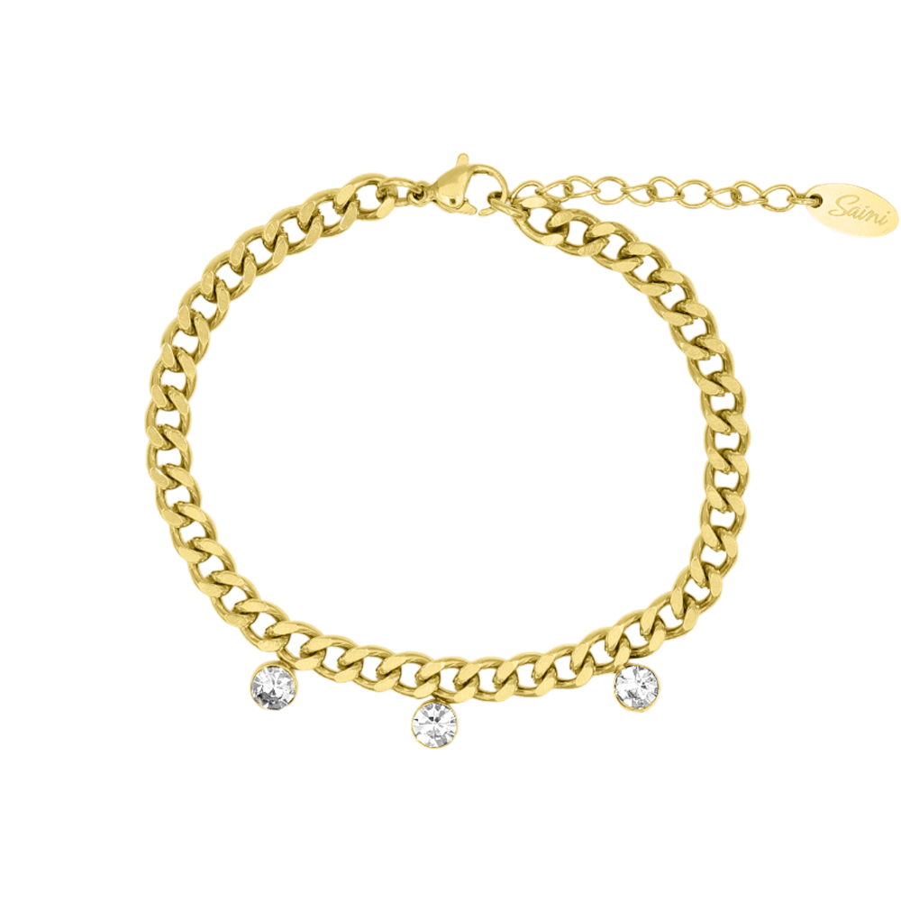 Signature Stones bracelet 14K gold-plated