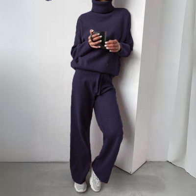 Carmel - 2-piece set, turtleneck jumper and long trousers