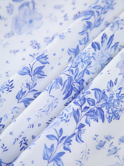 Clarise - Floral Pockets Zippered Long Dress