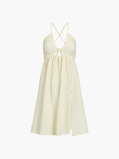 Addison - Backless Criss Cross Split Midi Dress