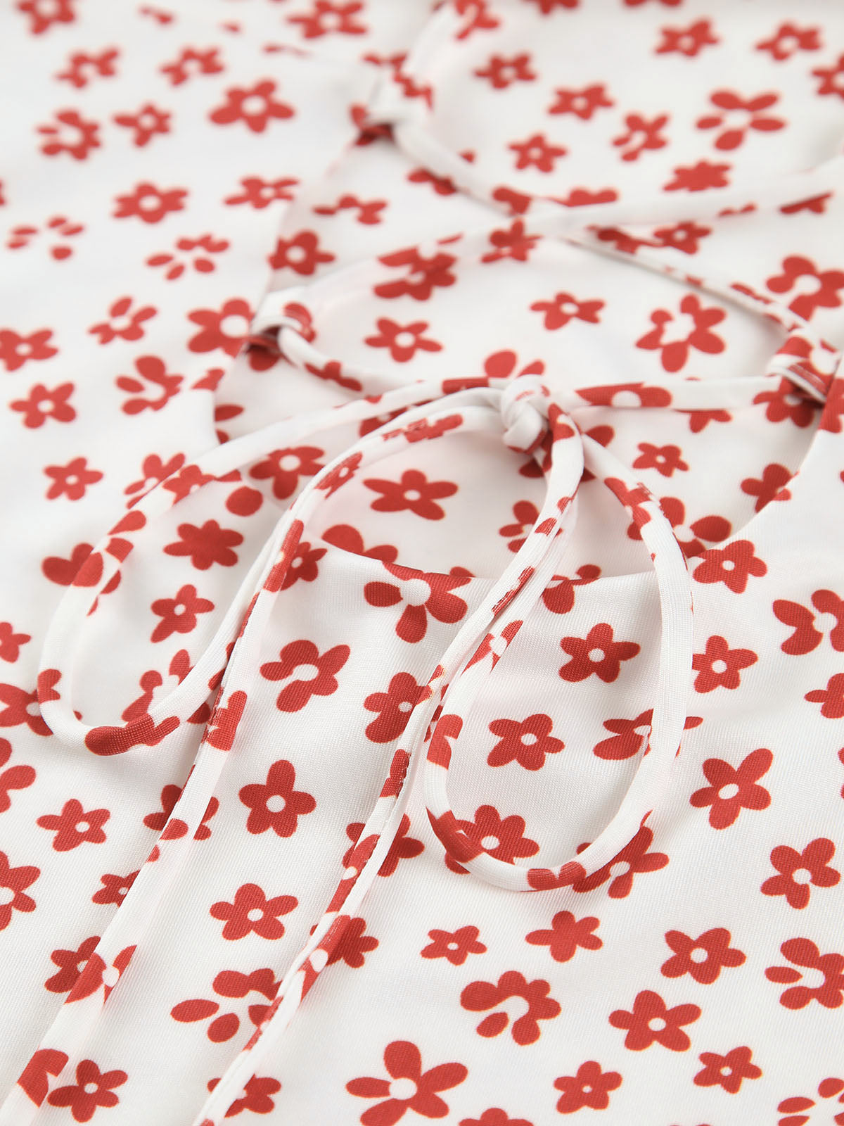 Lenay - Strappy Floral Print Crisscross Flowy Long Sundress