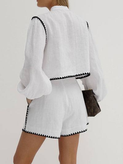 Lu - Contrast shorts set