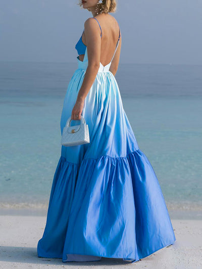 Jane - Backless Cutout Cami Long Dress