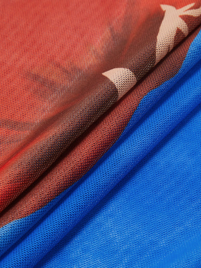 Elena - Slim-fit dress with floral print, halterneck and slit