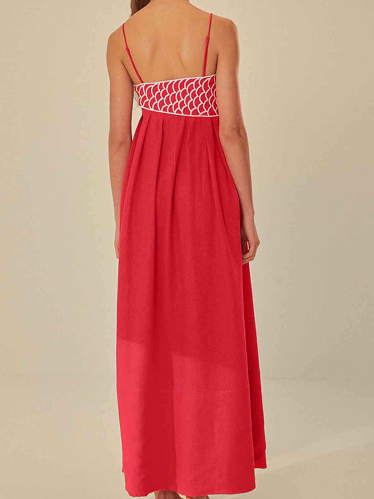 Scarlett - Embroidered Fish Semi-Sheer Dress