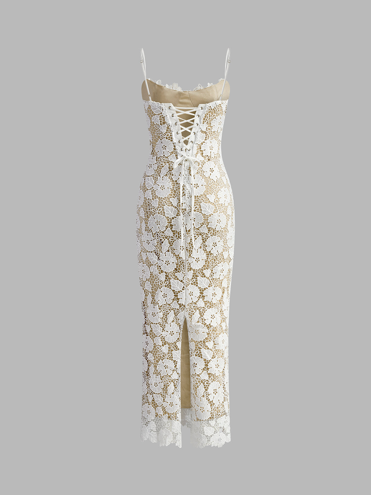 Cami - Semi-Sheer Double Layer Lace Dress