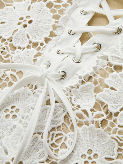 Cami - Semi-Sheer Double Layer Lace Dress