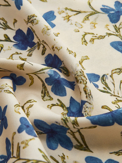 Lily - Floral Print Knotted Irregular Hem Long Dress