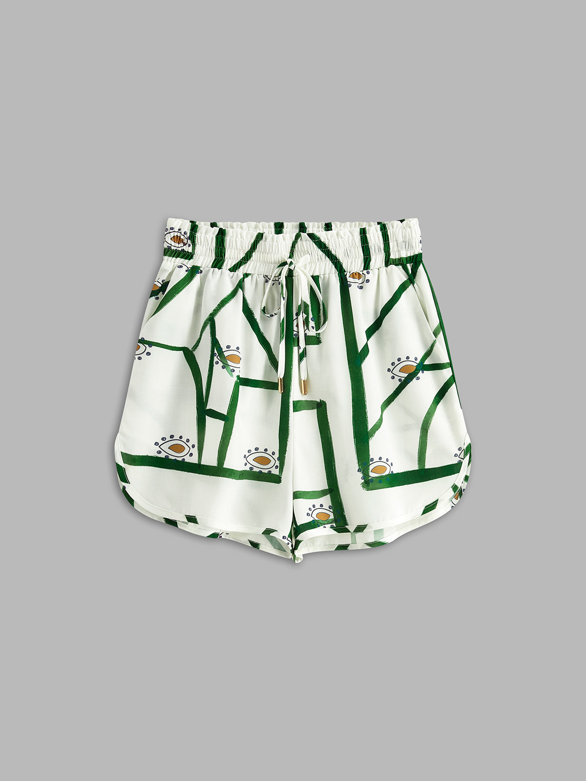 Julia - Print Drawstring Shorts Set